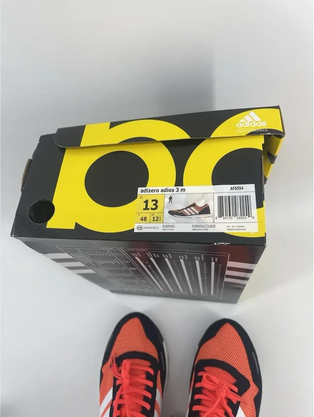 New adidas Adizero Adios 3 M Running Sneakers AF6554  Men’s 13